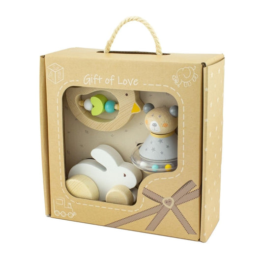 Geschenkset für das erste Alter Hase, Vogel, Teddy