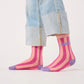 Gestreifte Kinder Socken 'Amour' rosa/pink/lila