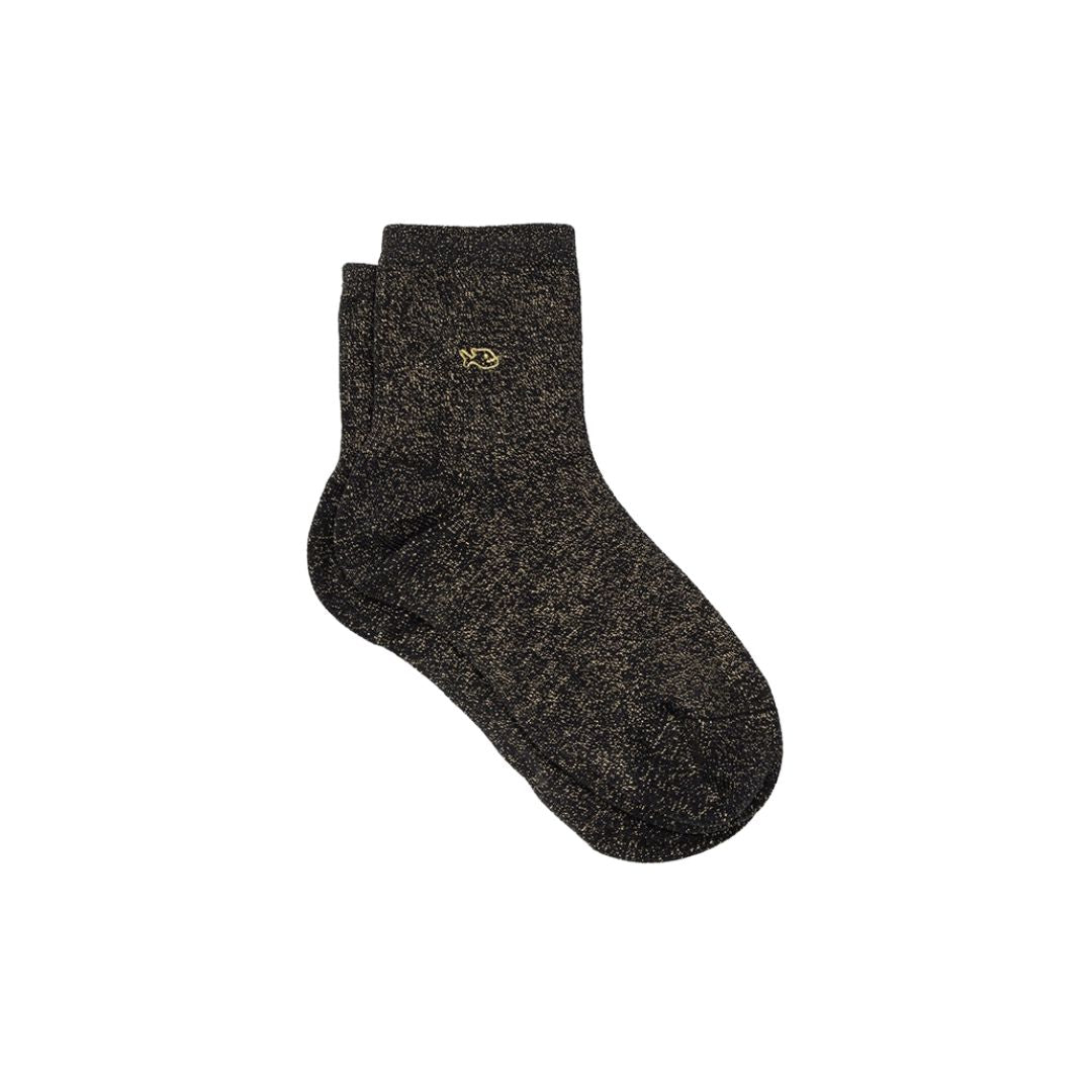 Socken mit Glittereffekt mineral black