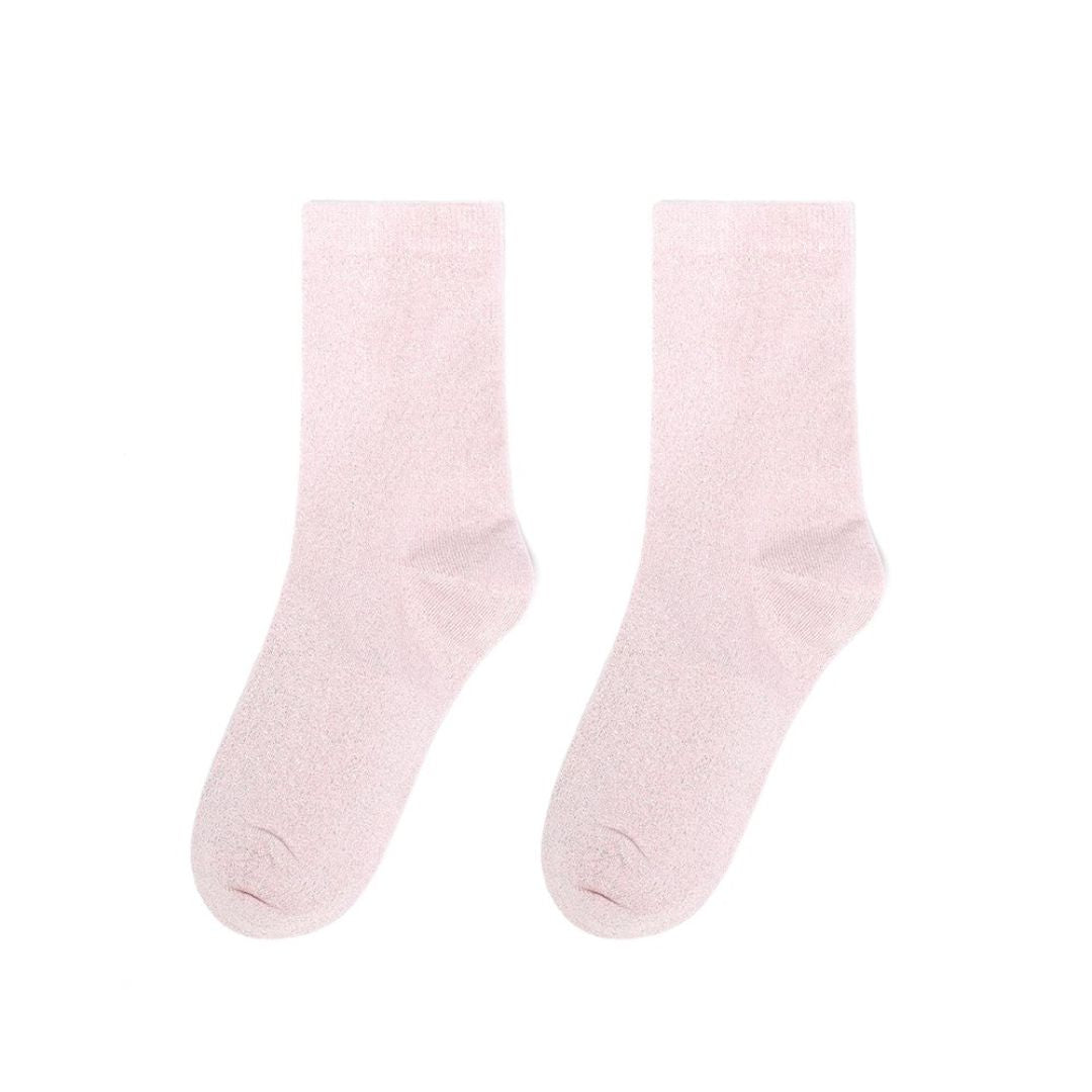 Glitzersocken aus Baumwolle 'Shine Bright' grey/rosa/champagner