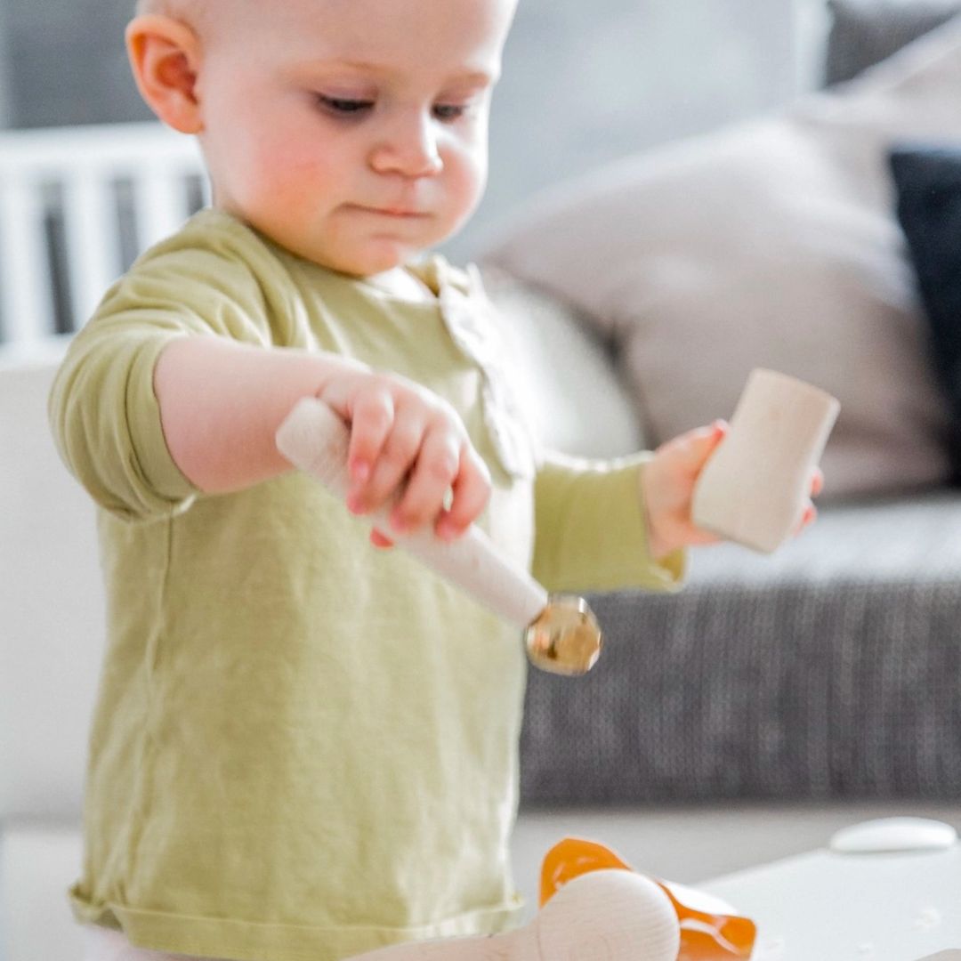 Glockenstab Babyspielzeug aus Holz