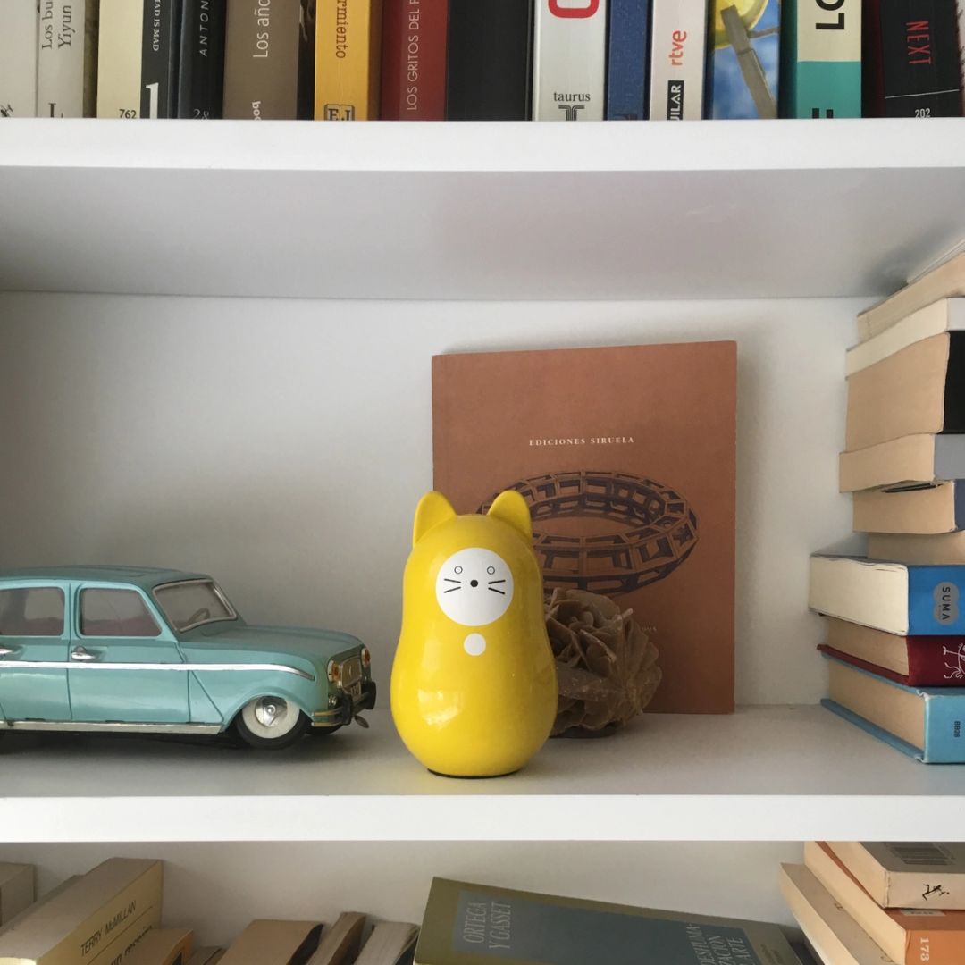 Daruma-Neko: ERREICHE DEIN ZIEL! Glückskatze gelb