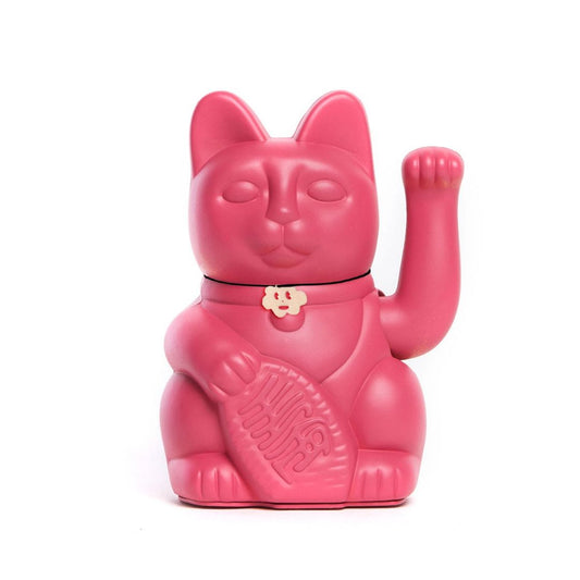 Luckycat Chinesische Glückskatze rot violett - Good Luck & Creativity