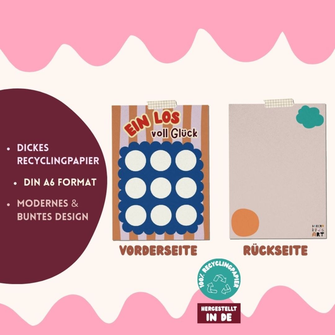 DIY Glückslos Rubbelkarte DIN A6