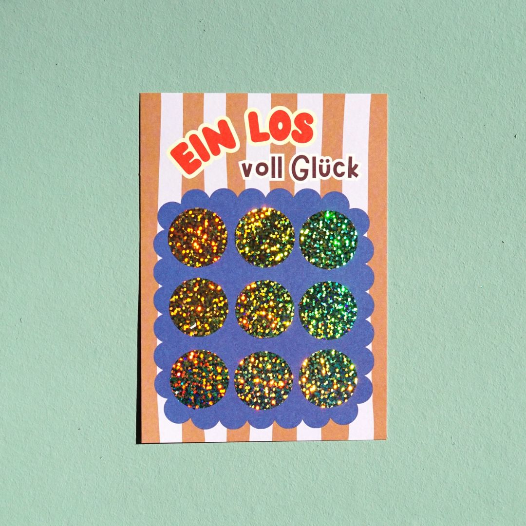 DIY Glückslos Rubbelkarte DIN A6