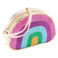 Goldfarbene Umhängetasche mit Glitzer-Regenbogen