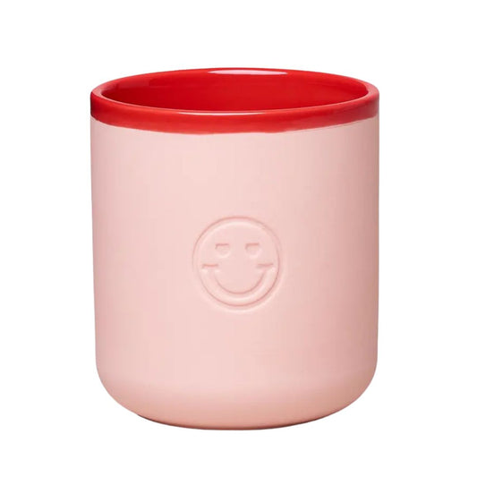 Good Mood Porzellanbecher mit Smiley 'Crazy in Love' rosa/rot
