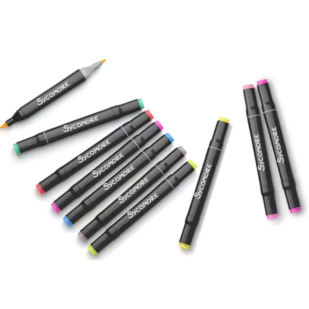 10 Grafikmarker und 1 Manga-Feinmarker