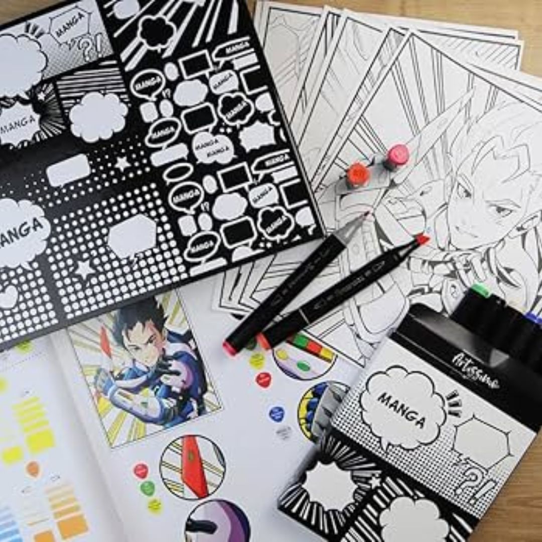 10 Grafikmarker und 1 Manga-Feinmarker