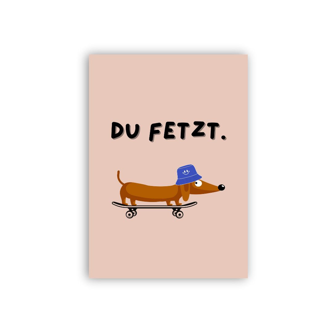 Postkarte 'Du Fetzt'