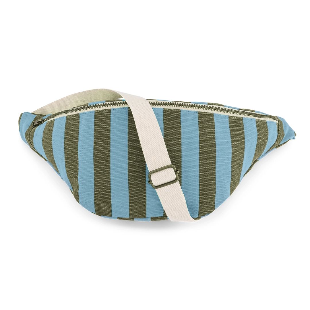 Gürteltasche mit Streifen oliven/blau