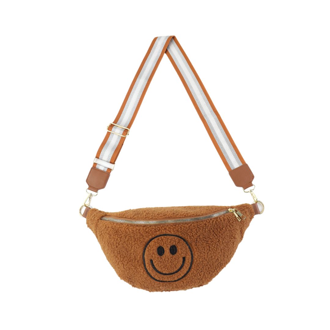 Damen Crossover Teddy Bag mit Smiley