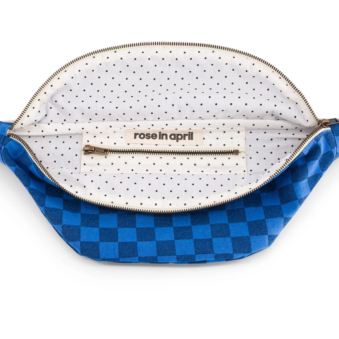 Karierte Gürteltasche Griechisch-blau/marineblau