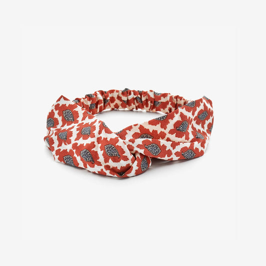 Damen Haarband Twist Paisley rot