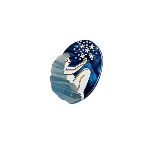 Haarclip 'Universe Stars' blau