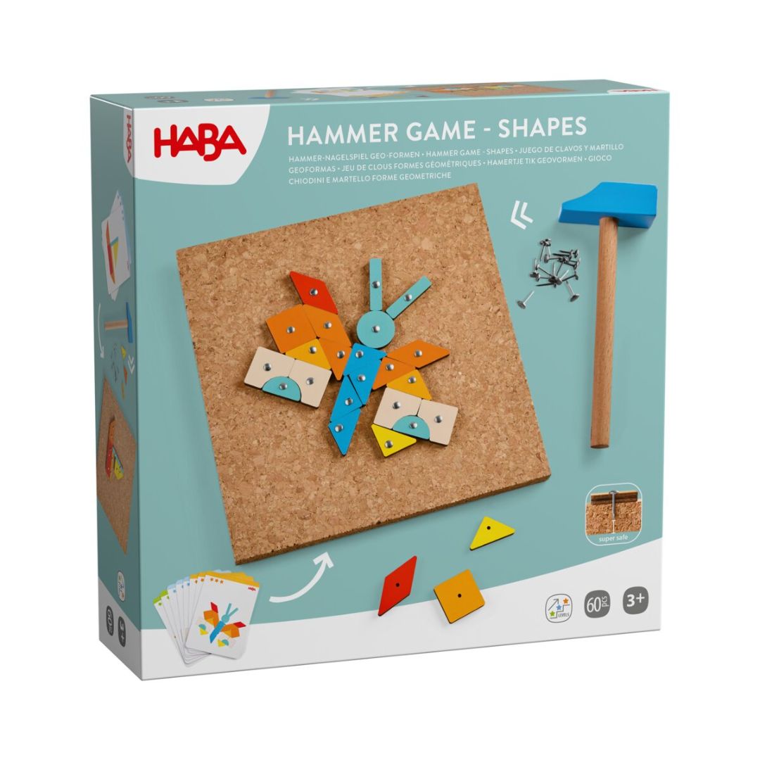 Hammer-Nagelspiel für Kinder 'Geo-Formen'