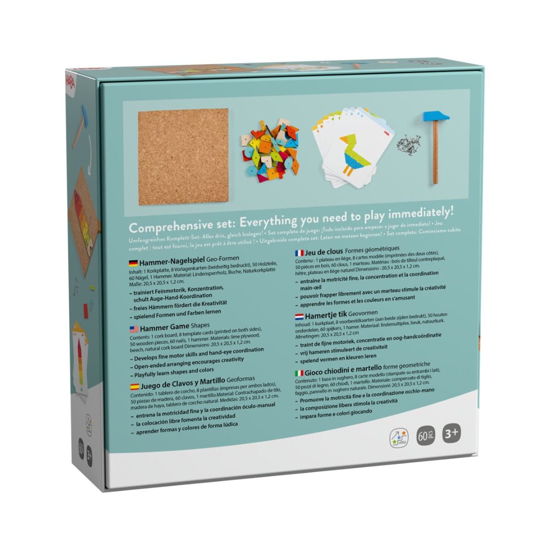 Hammer-Nagelspiel für Kinder 'Geo-Formen'