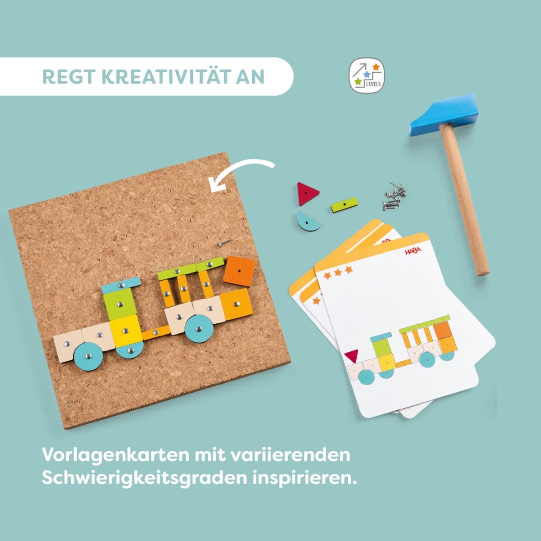 Hammer-Nagelspiel für Kinder 'Geo-Formen'