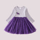 Halloween Tutu-Kleid lila mit Fledermausapplikation