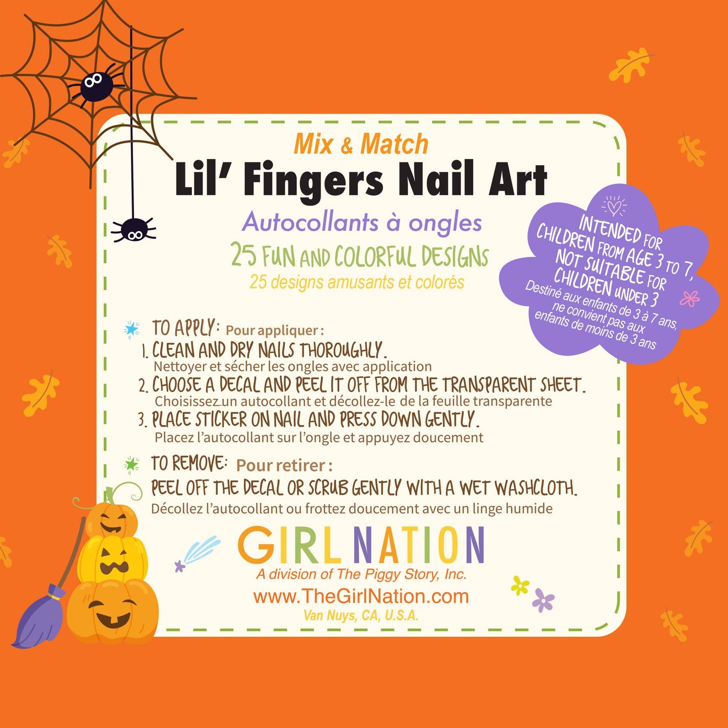 Halloween-Nagelaufkleber 'Lil' Fingers Nail Art'