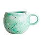 Handgefertige Kaffeetasse 'Rainbow Sparkle' azul