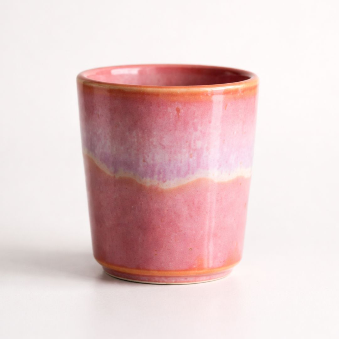 Handgefertige Kaffeetasse Keramik rosa