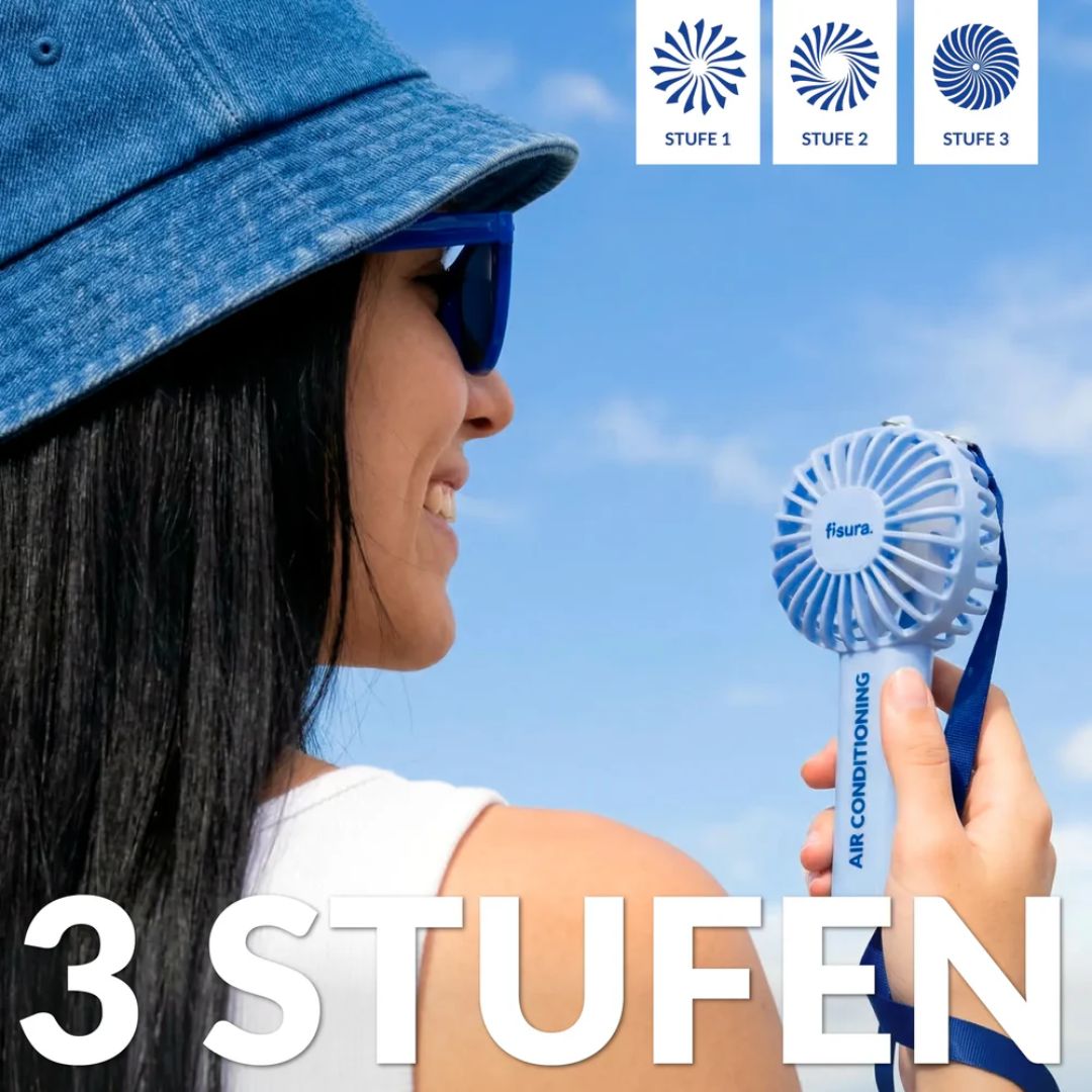 Tragbarer Ventilator 'Air conditioning' blau