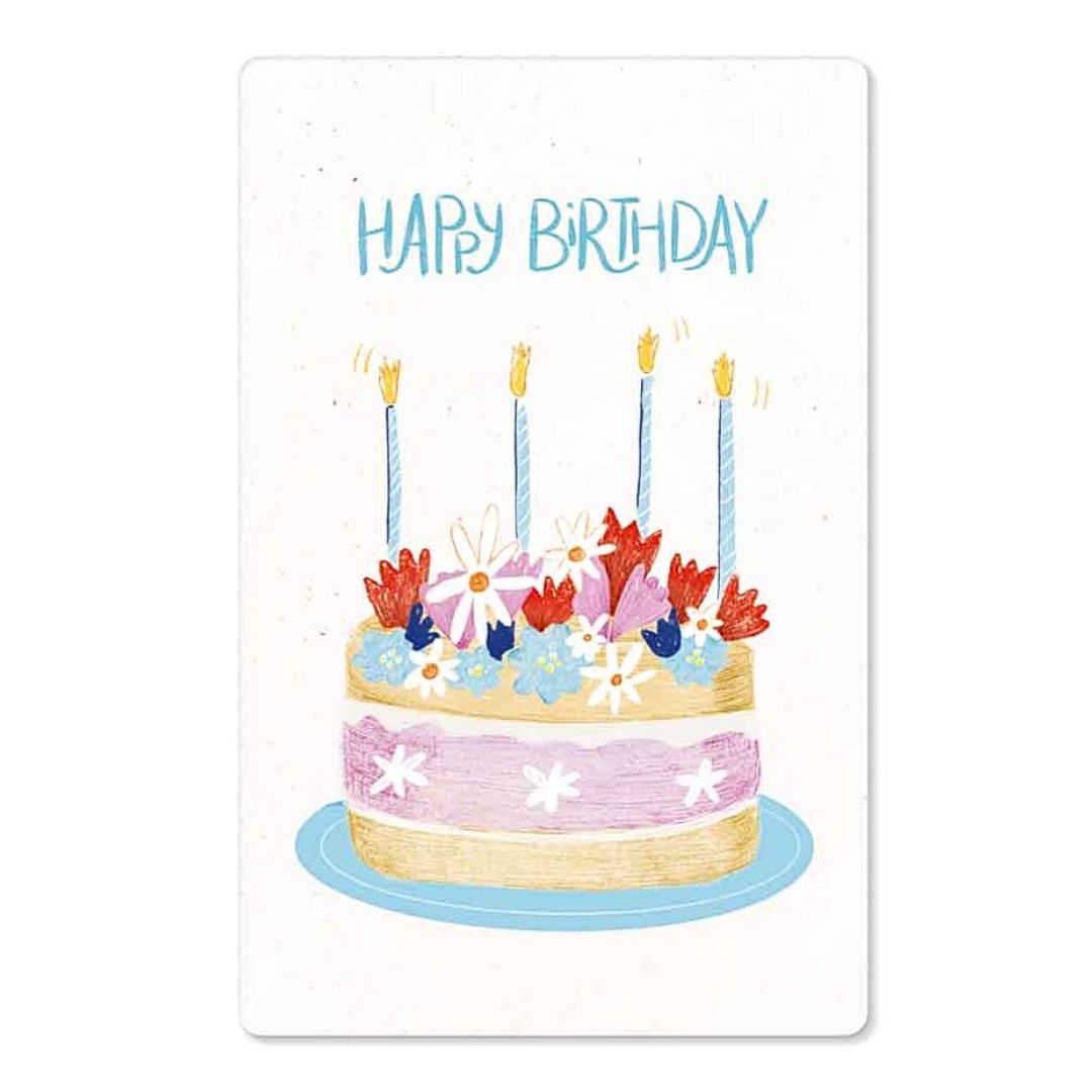 KIND MIND Karte | happy birthday cake