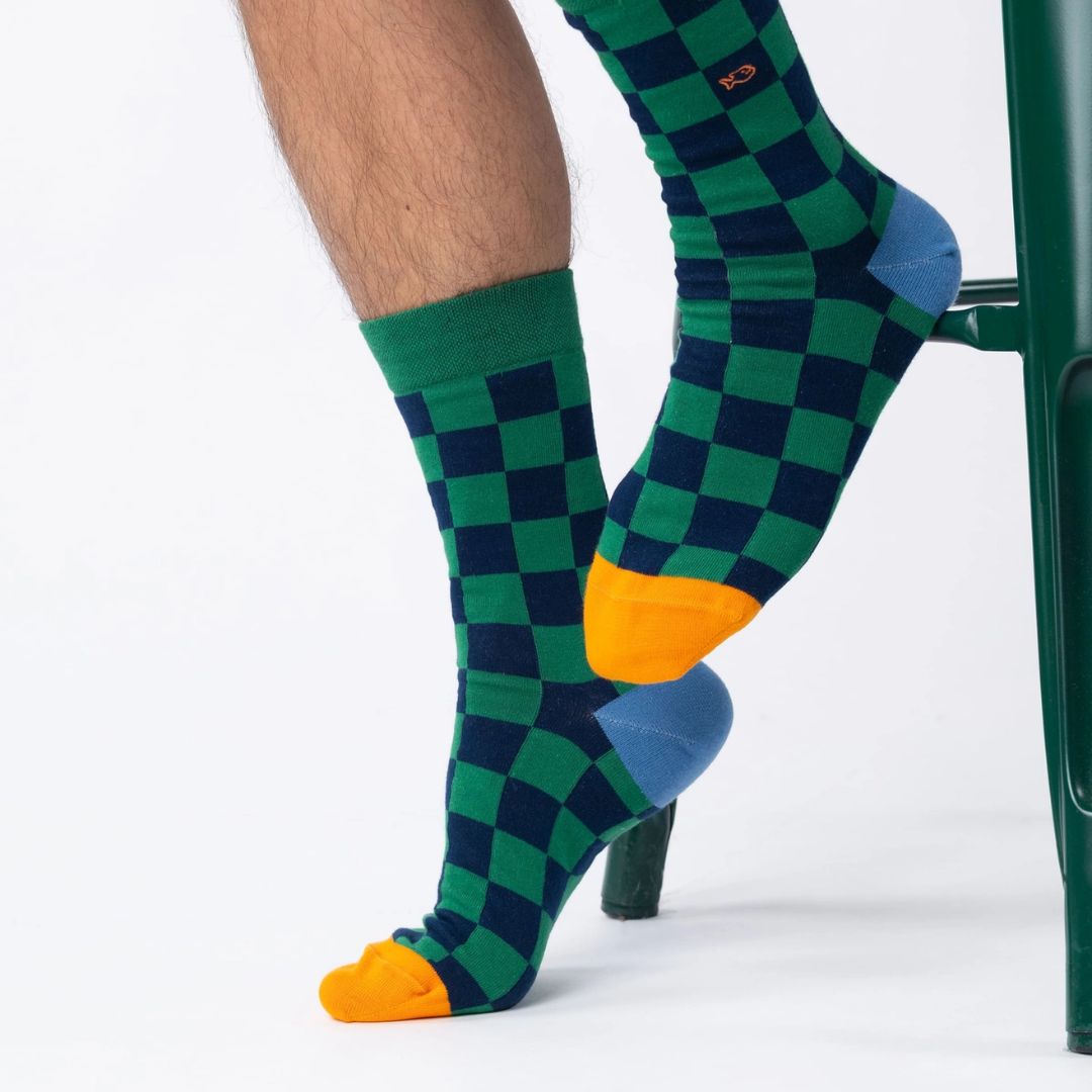 Herren Socken mit Karomuster mehrfarbig baku