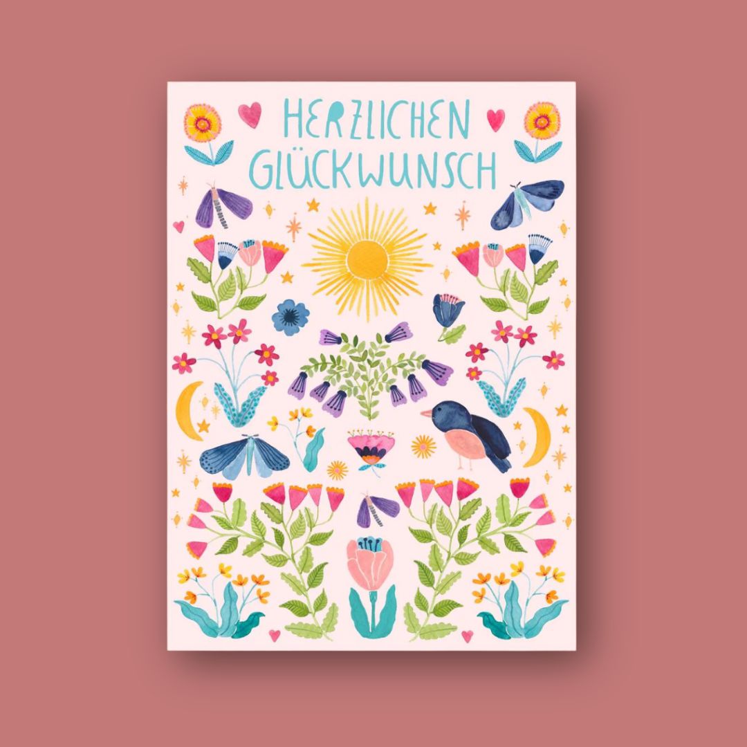 Postkarte "Herzlichen Glückwunsch"