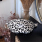 Damen Hipbag Banane groß 'Melia' Leo blk/wh
