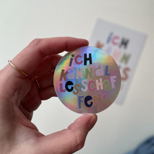 Holografischer Sticker 'Ich kann alles schaffen'
