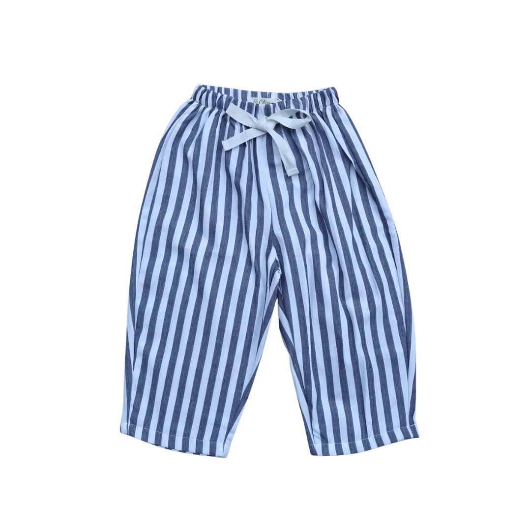 Unisex Streifen Hose 'Carter' dunkelblau