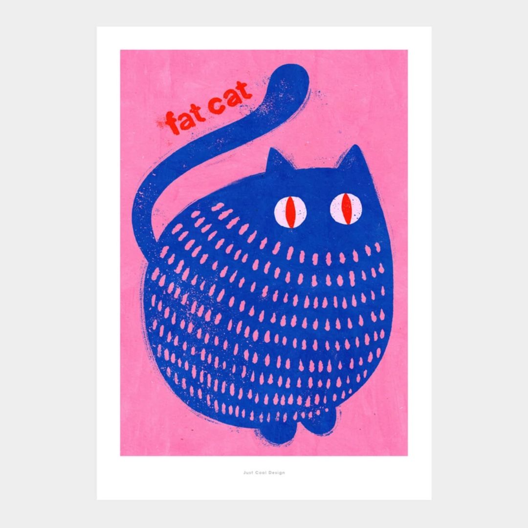 Kunstdruck A4 'Fat Cat'