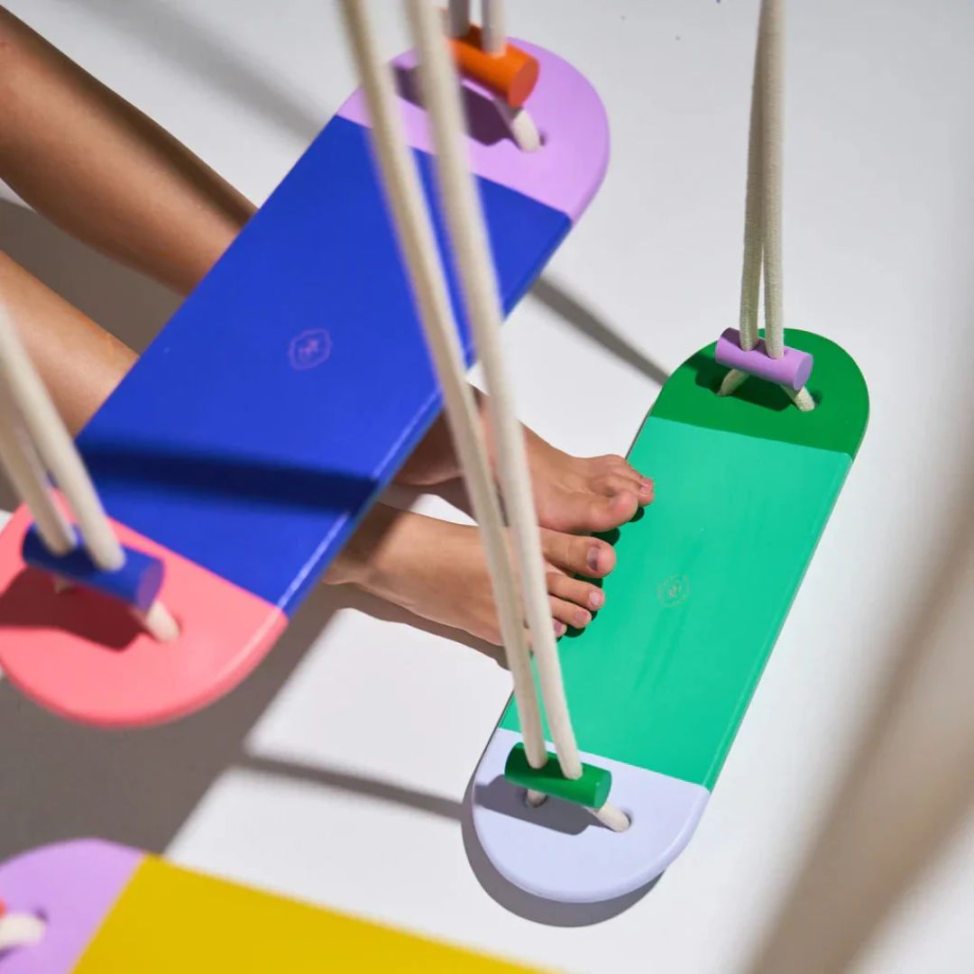 Indoor & Outdoor Schaukel 'Colorful' grün/lila