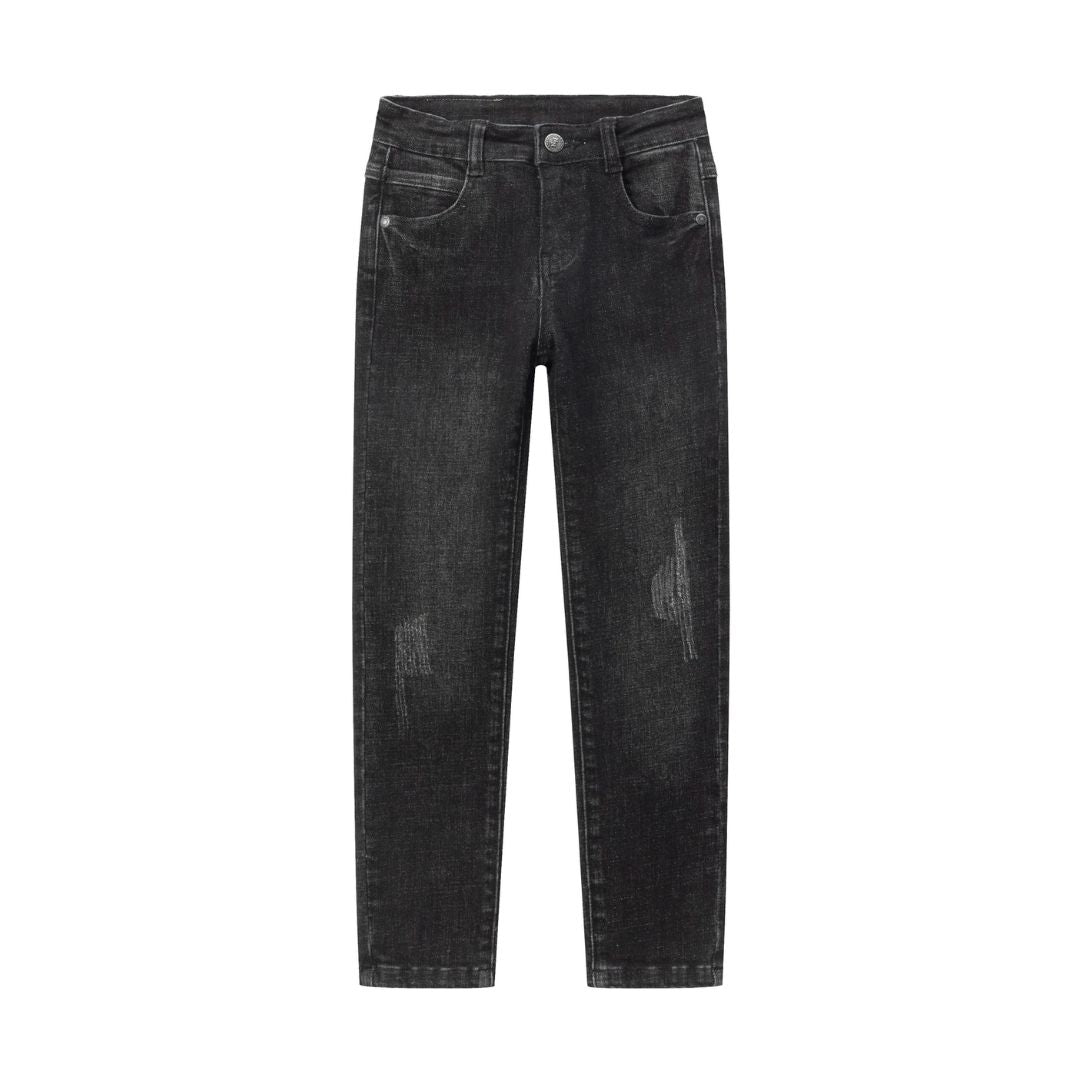 Lange Five-Pocket-Jeans schwarz