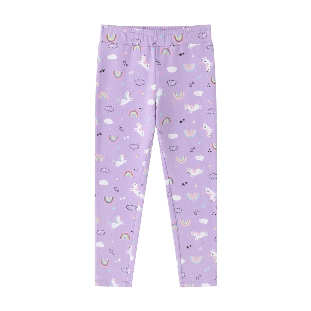Jeggings Allovermuster flieder