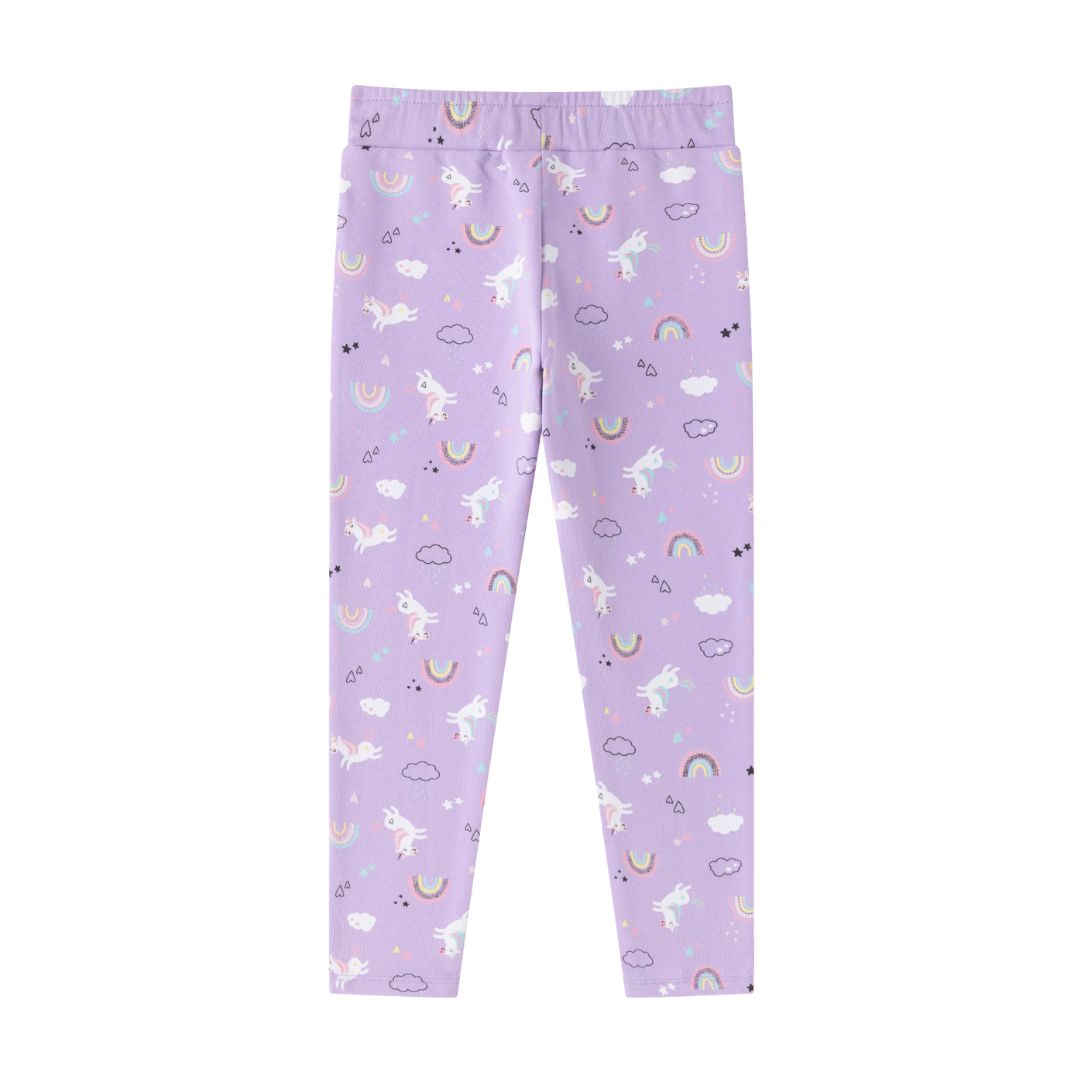 Jeggings Allovermuster flieder