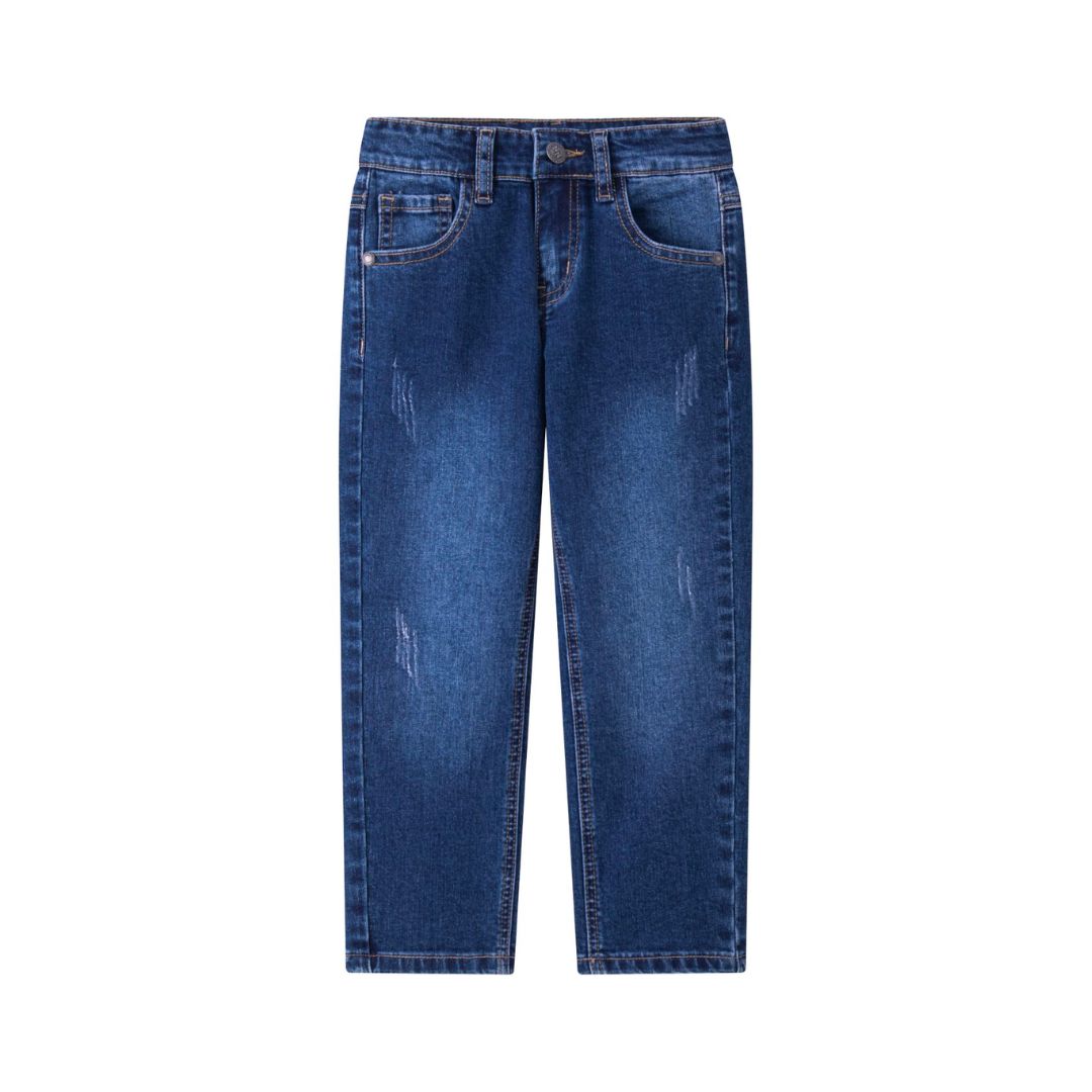 Lange Five-Pocket-Jeans blau