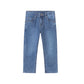 Lange Five-Pocket-Jeans blau