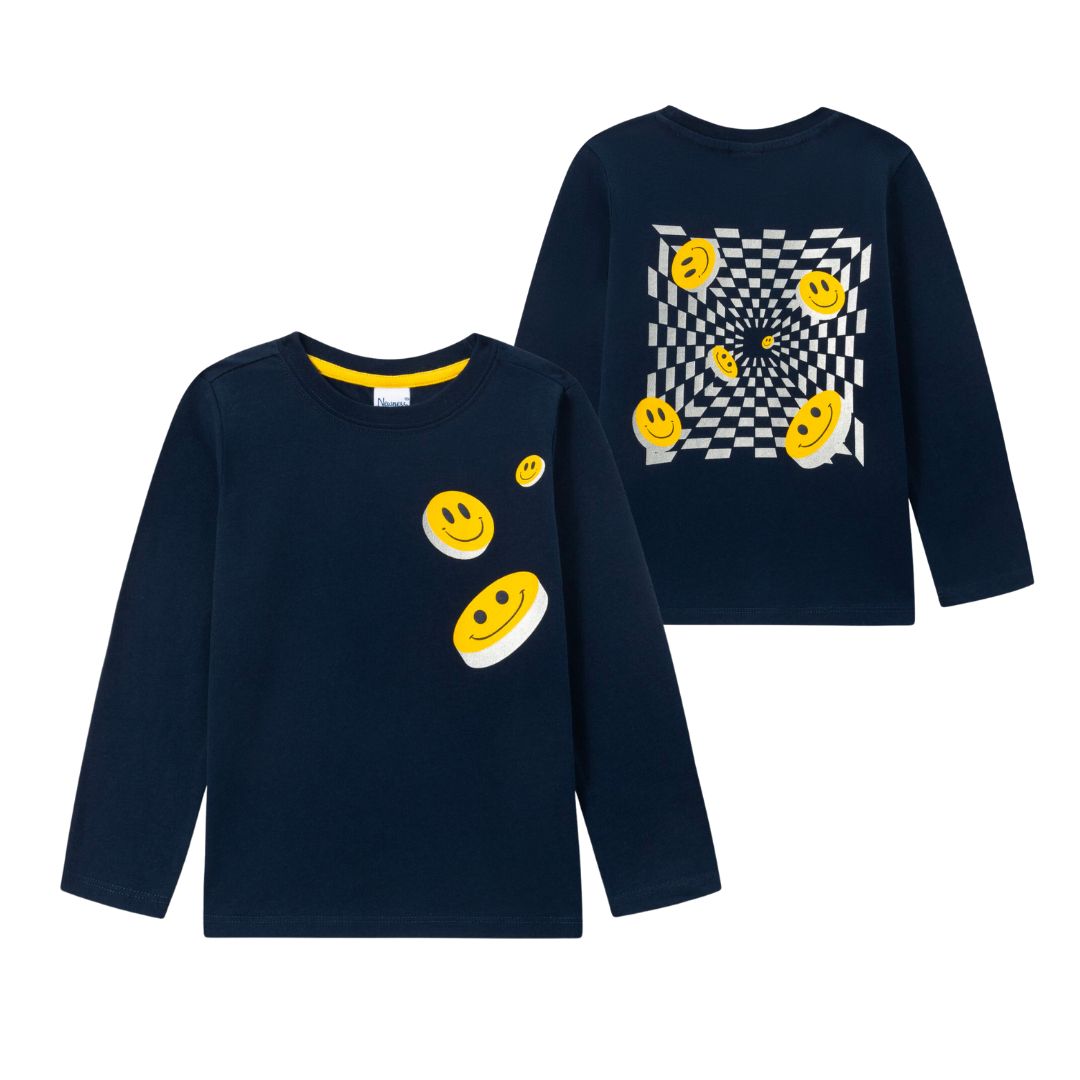 Longsleeve für Jungen "Smile" marine