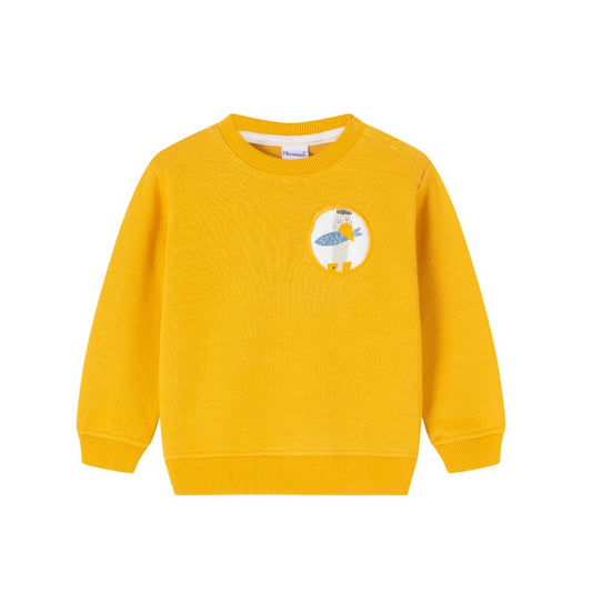 Sweatshirt gelb mit süßer Möwe