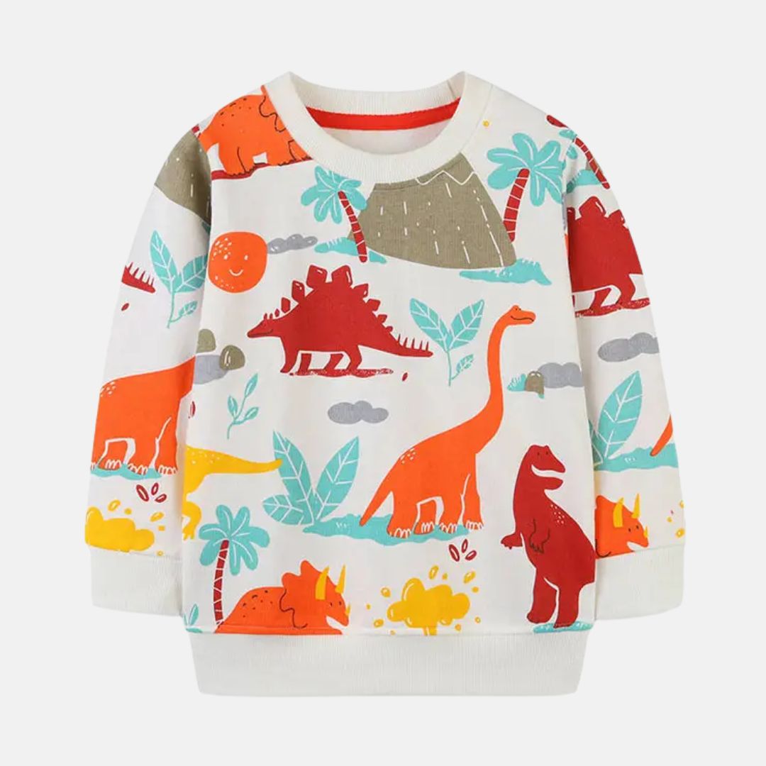 Dino Cartoon Sweatshirt für Jungen