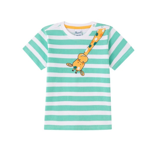 T-Shirt gestreift mit Print Giraffe