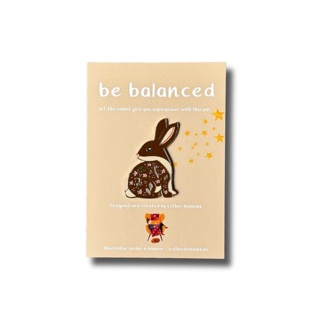 Kaninchen Pin "Be balanced"