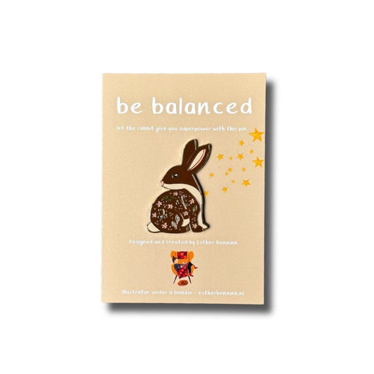 Kaninchen Pin "Be balanced"