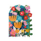Original Papierschnittkarte 'Geburtstagsblumen'