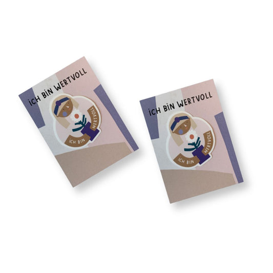 Sticker mit Karte 'Ich bin wertvoll'