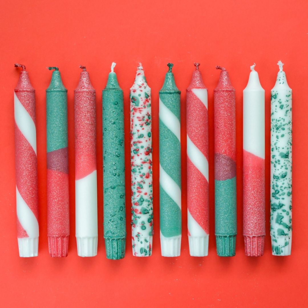 Kegelkerzen 'Christmas Vibes'