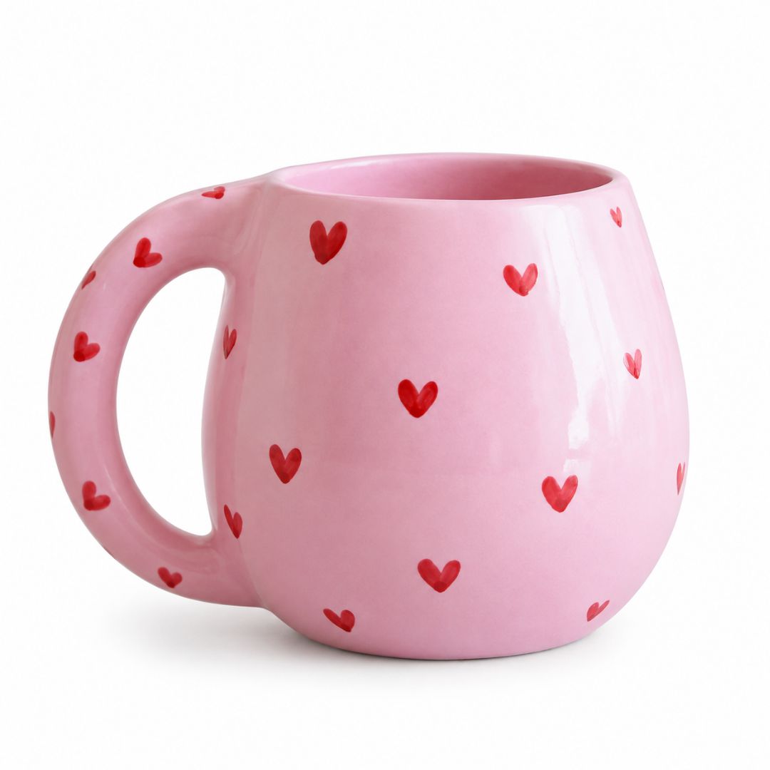 Keramik Cupid-Tasse mit Herzdesign